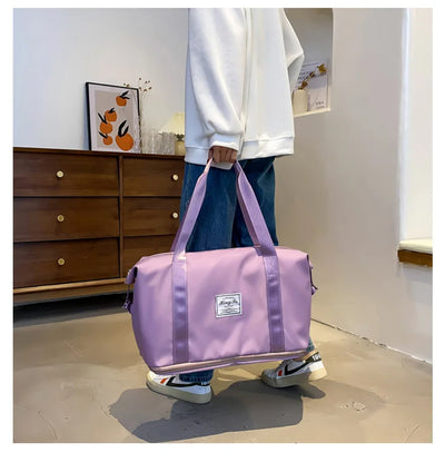 Waterproof Nylon Travel Duffle Bag for Women Large Capacity - Smarsty