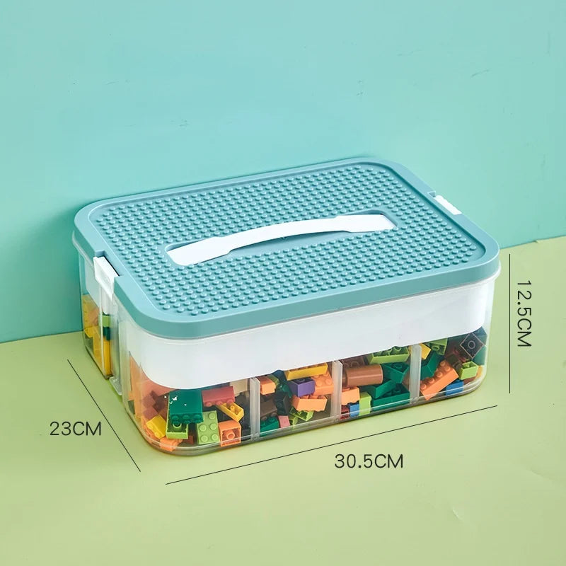 1/2/3 Layers Kids Building Block Storage Box Adjustable Sundries Container Classified Small Storage Container Toy Organizer Box