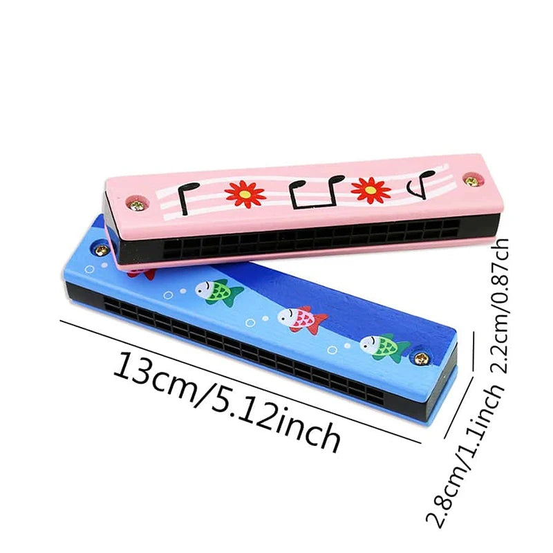 Children Wooden Harmonica Musical Instrument Toys Music Teaching Aids Puzzle Early Education Kindergarten Beginners TMZ - Smarsty