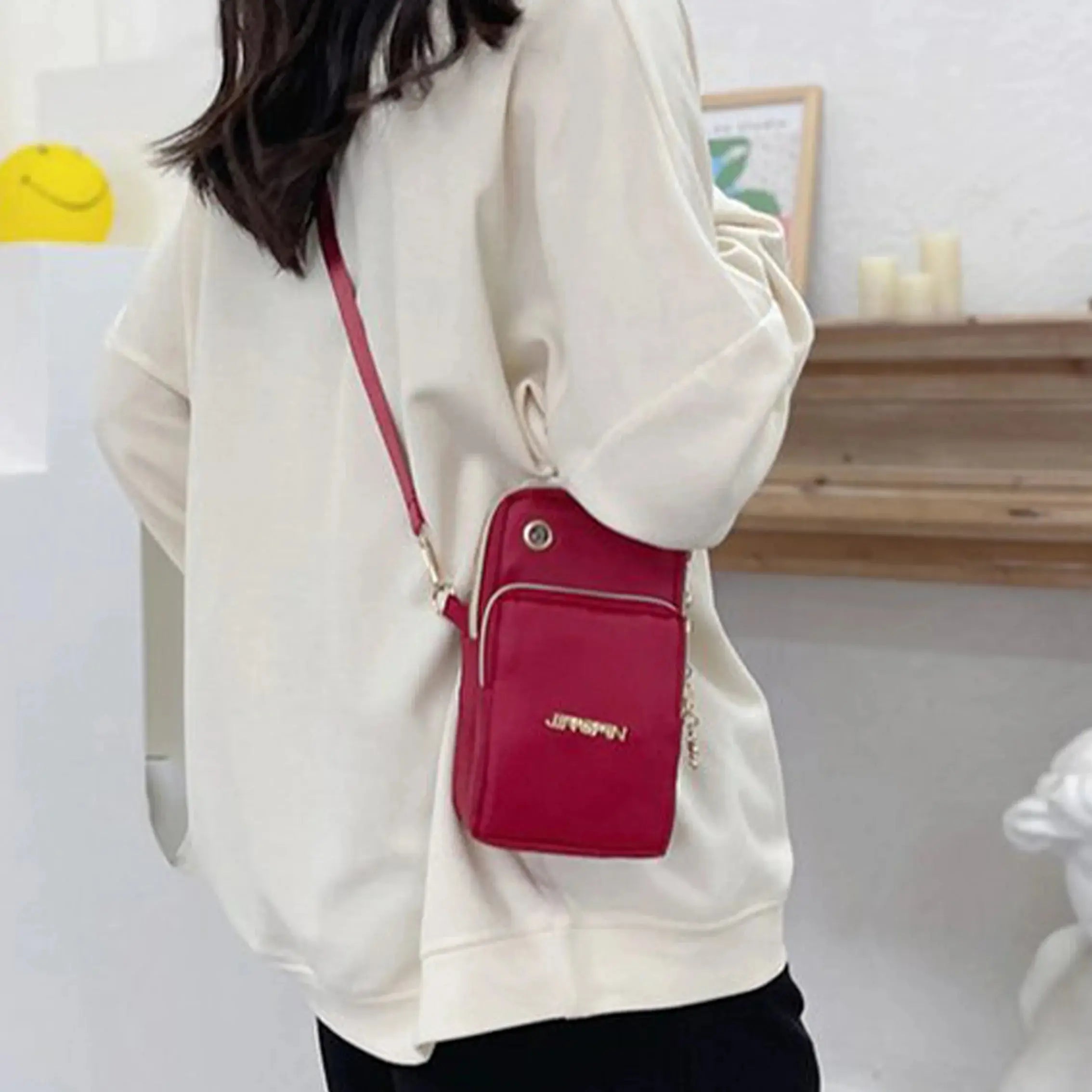 Womens Crossbody Phone Bag Mini Bag With Zipper Everyday Use - Smarsty