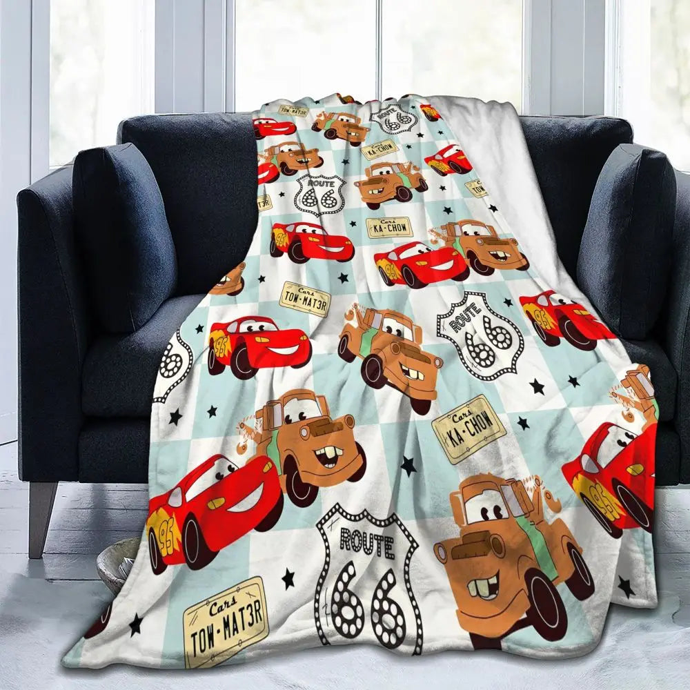Cars Lightning McQueen Flannel Blanket Soft Warm Cover - Smarsty