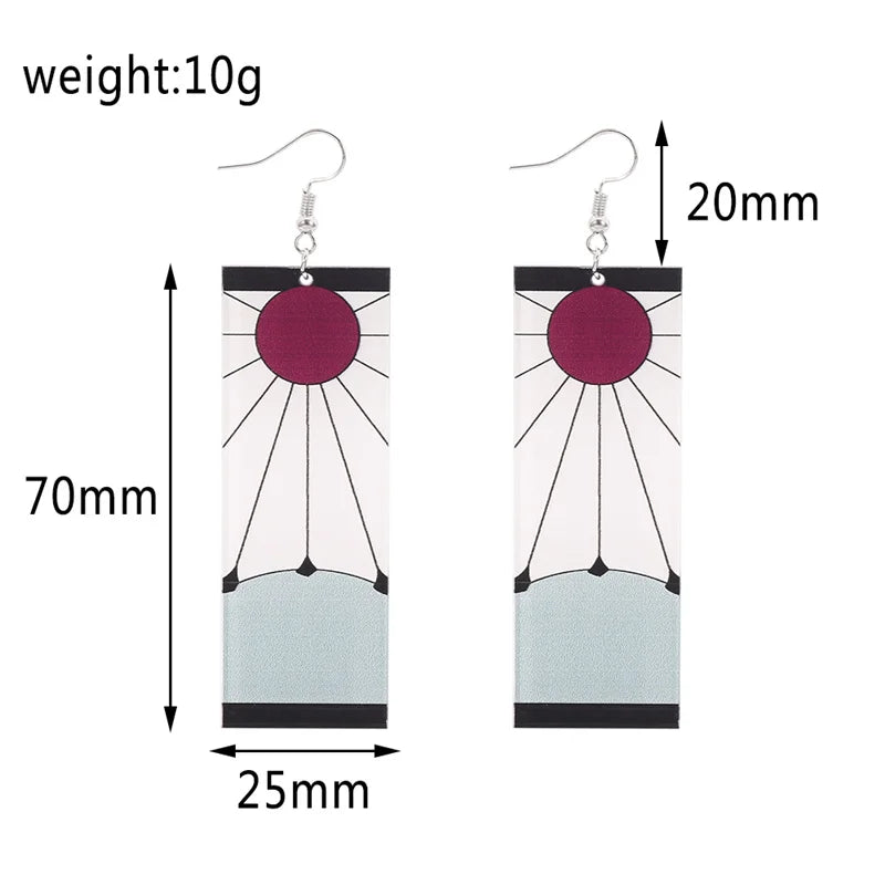 Anime Demon Slayer Acrylic Drop Earrings for Unique Style - Smarsty