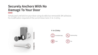 A1 Pro Bluetooth Smart Door Lock With Easy Installation - Smarsty