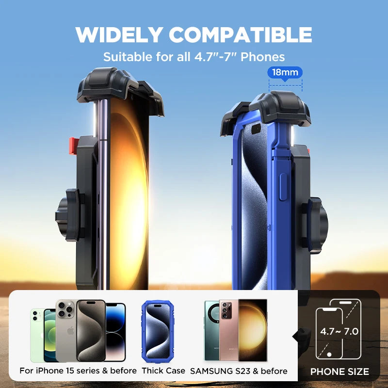 Ultra Stable Motorcycle Phone Mount for Handlebar Use - Smarsty