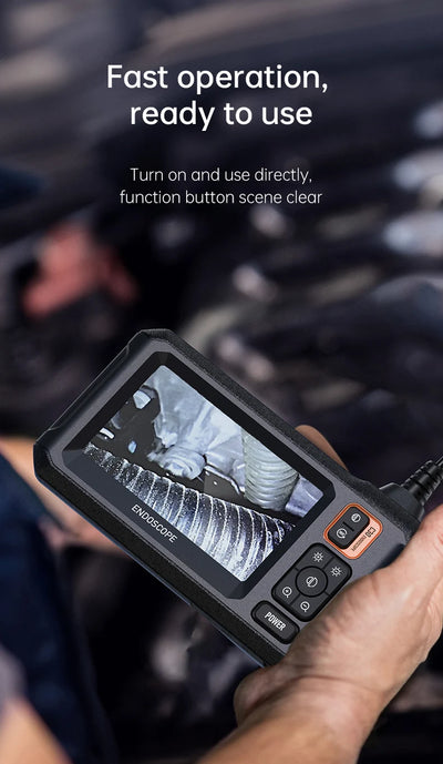 Industrial Endoscope Camera 8mm HD1080P 4.3inch IPS Screen 1080P Pipe Inspection Camera for Car Repair IP67 Waterproof 8 LEDS - Smarsty