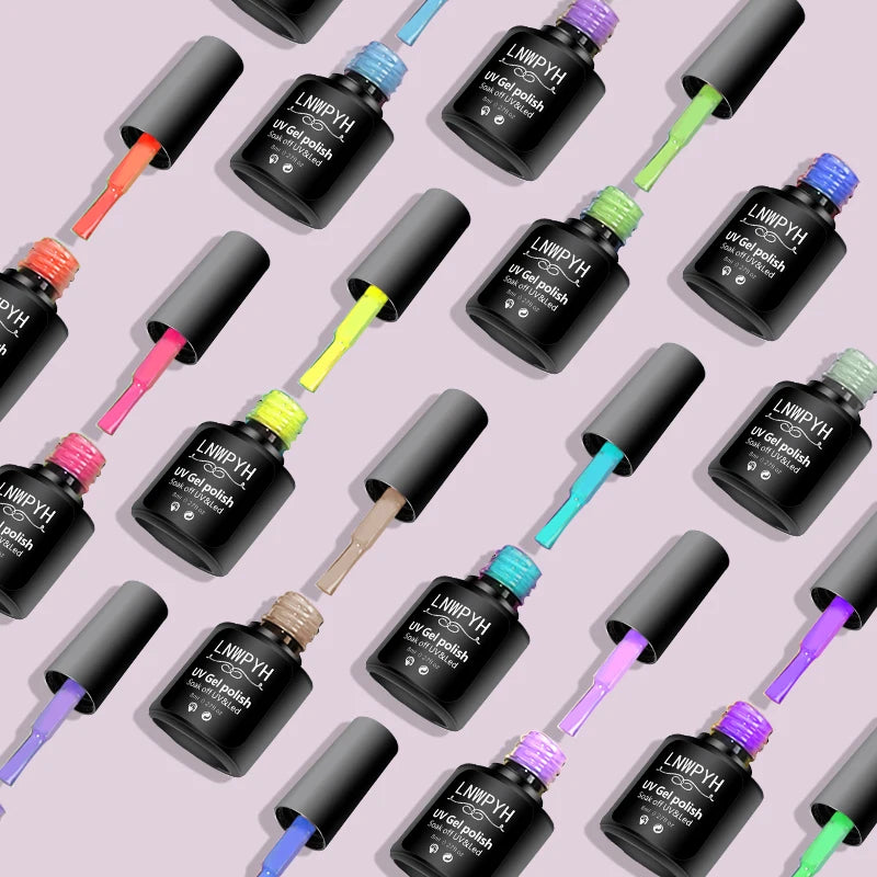 LNWPYH 26 Color Gel Nail Polish Set with Base and Top Coat - Smarsty