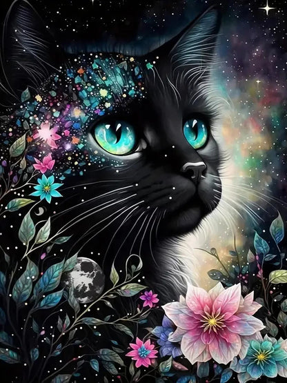 MomoArt DIY Black Cat Diamond Painting Kit - Smarsty