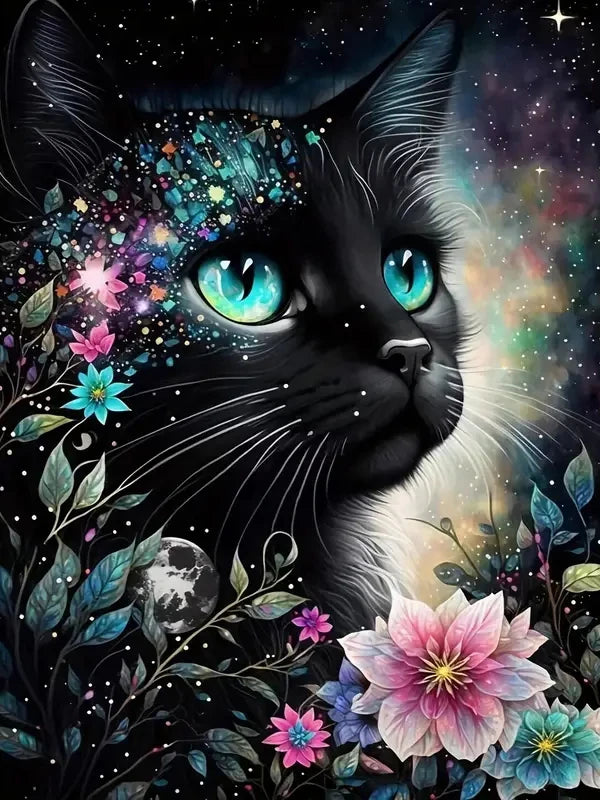 MomoArt DIY Black Cat Diamond Painting Kit - Smarsty