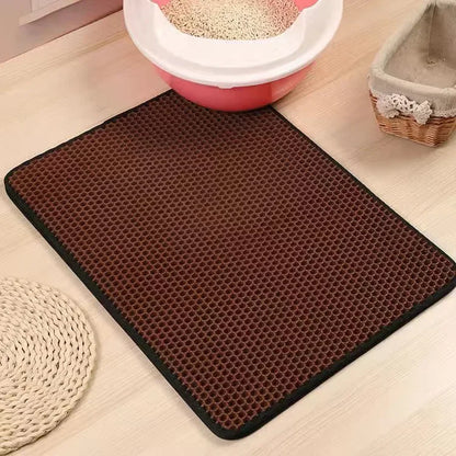 Double Layer Waterproof Cat Litter Mat for Easy Cleanup - Smarsty