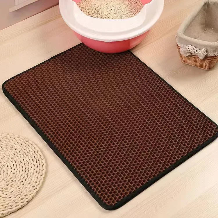 Double Layer Waterproof Cat Litter Mat for Easy Cleanup - Smarsty