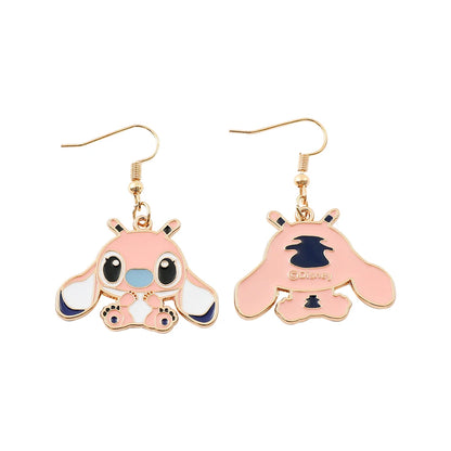 Cute Disney Stitch Flower Stud Earrings for Women and Girls - Smarsty