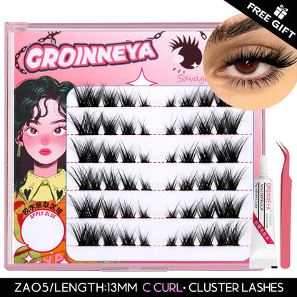 GROINNEYA DIY Eyelash Extension Kit with 280 Clusters - Smarsty