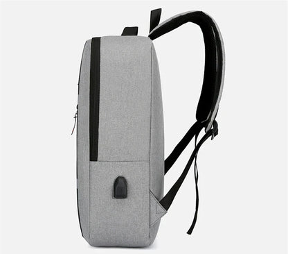 Men's Waterproof Oxford Laptop Backpack 15.6 Inch with USB Charging Port High Capacity Business Travel School Bag - Smarsty