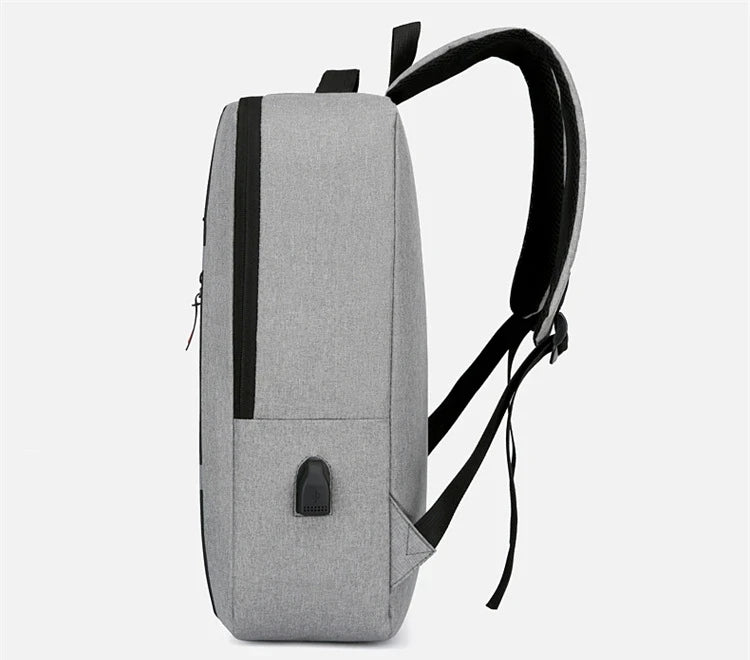Men's Waterproof Oxford Laptop Backpack 15.6 Inch with USB Charging Port High Capacity Business Travel School Bag - Smarsty