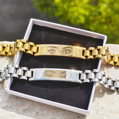 Personalized Stainless Steel Couple Photo Bracelet Gift - Smarsty