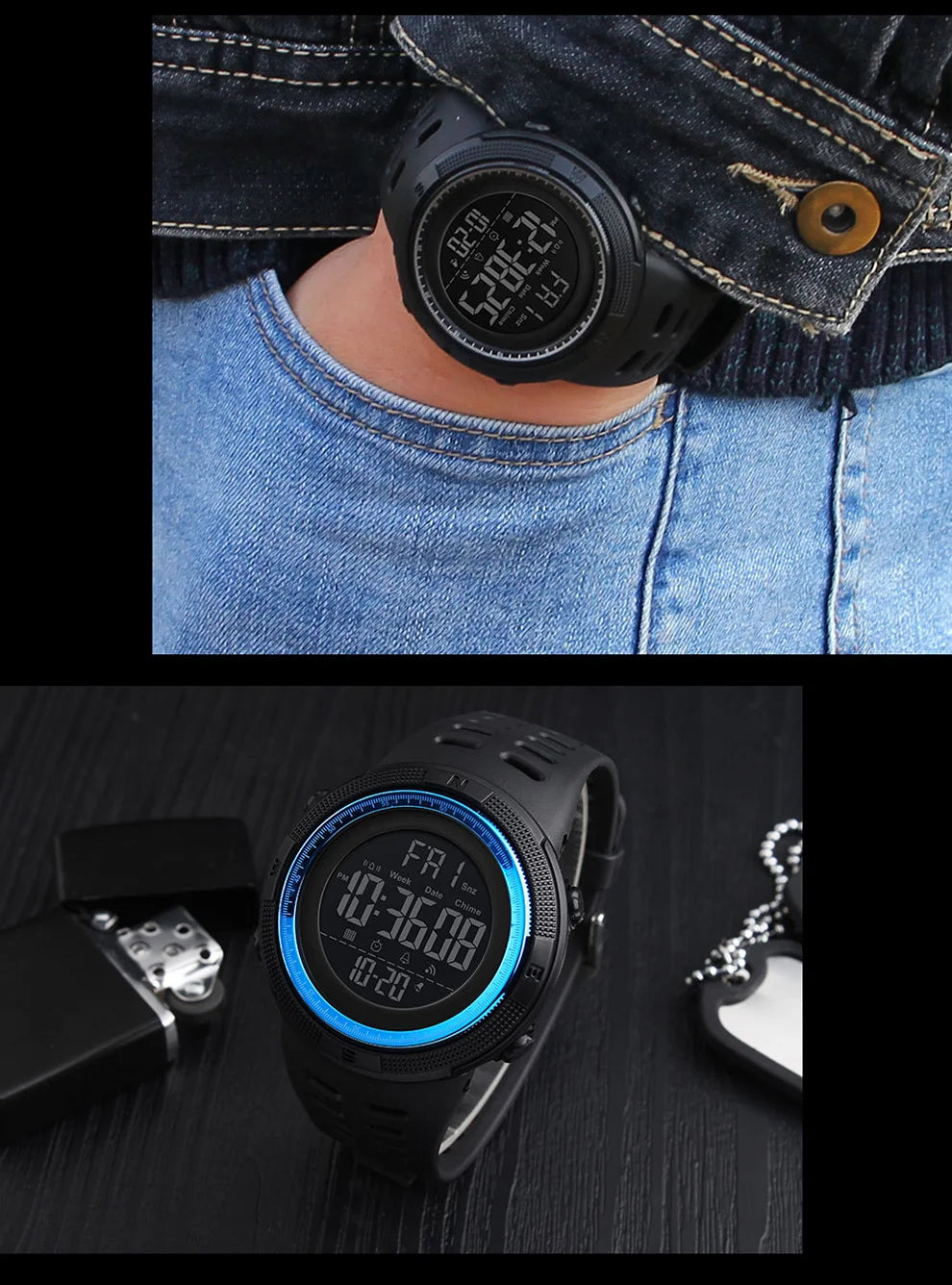 SKMEI 1251 Waterproof Digital Sports Watch for Men - Smarsty