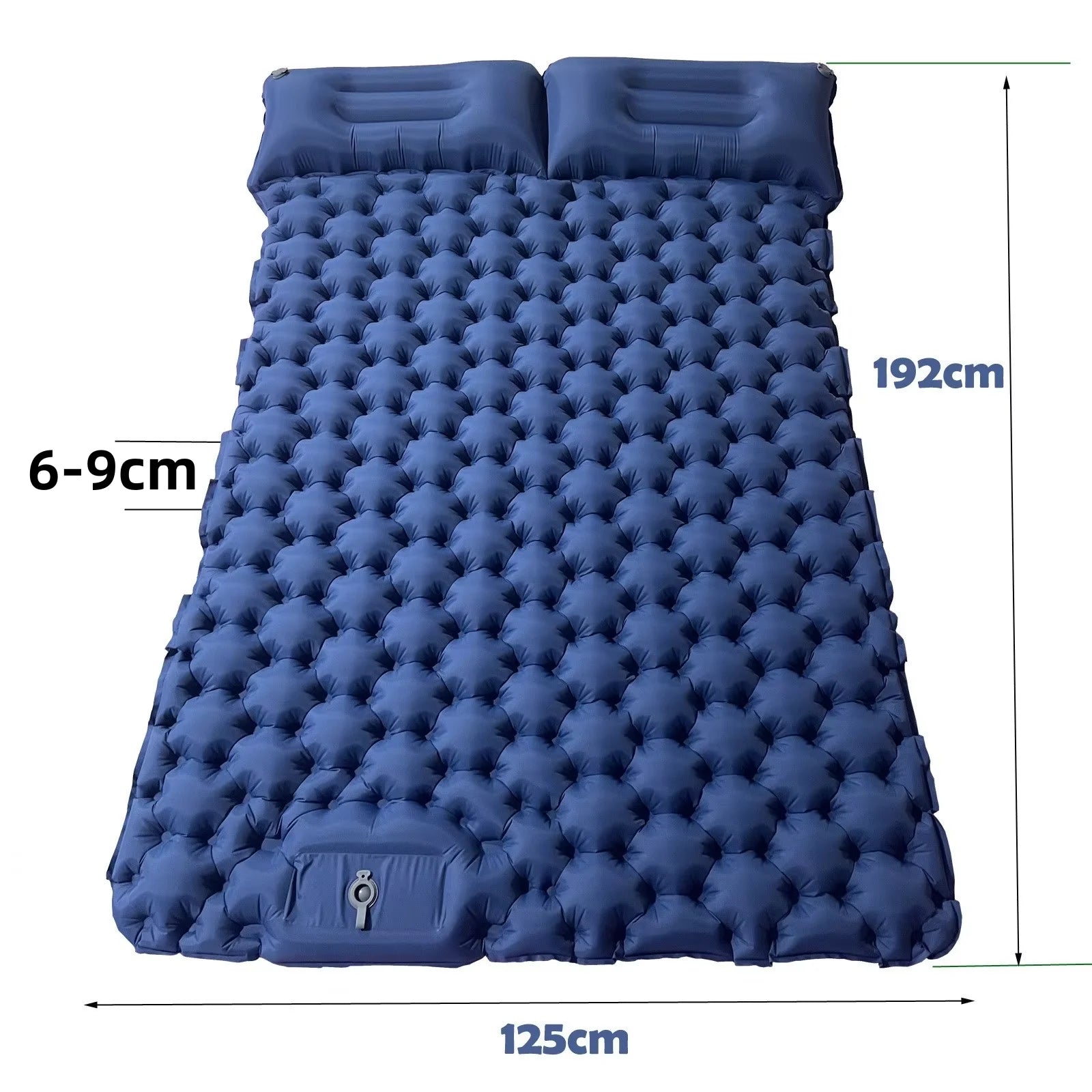 Camping Air Matt Double Sleeping Pad Inflatable Air Mat with Pillow Air Mattress Nature Hike Waterproof Folding Sleeping Mat