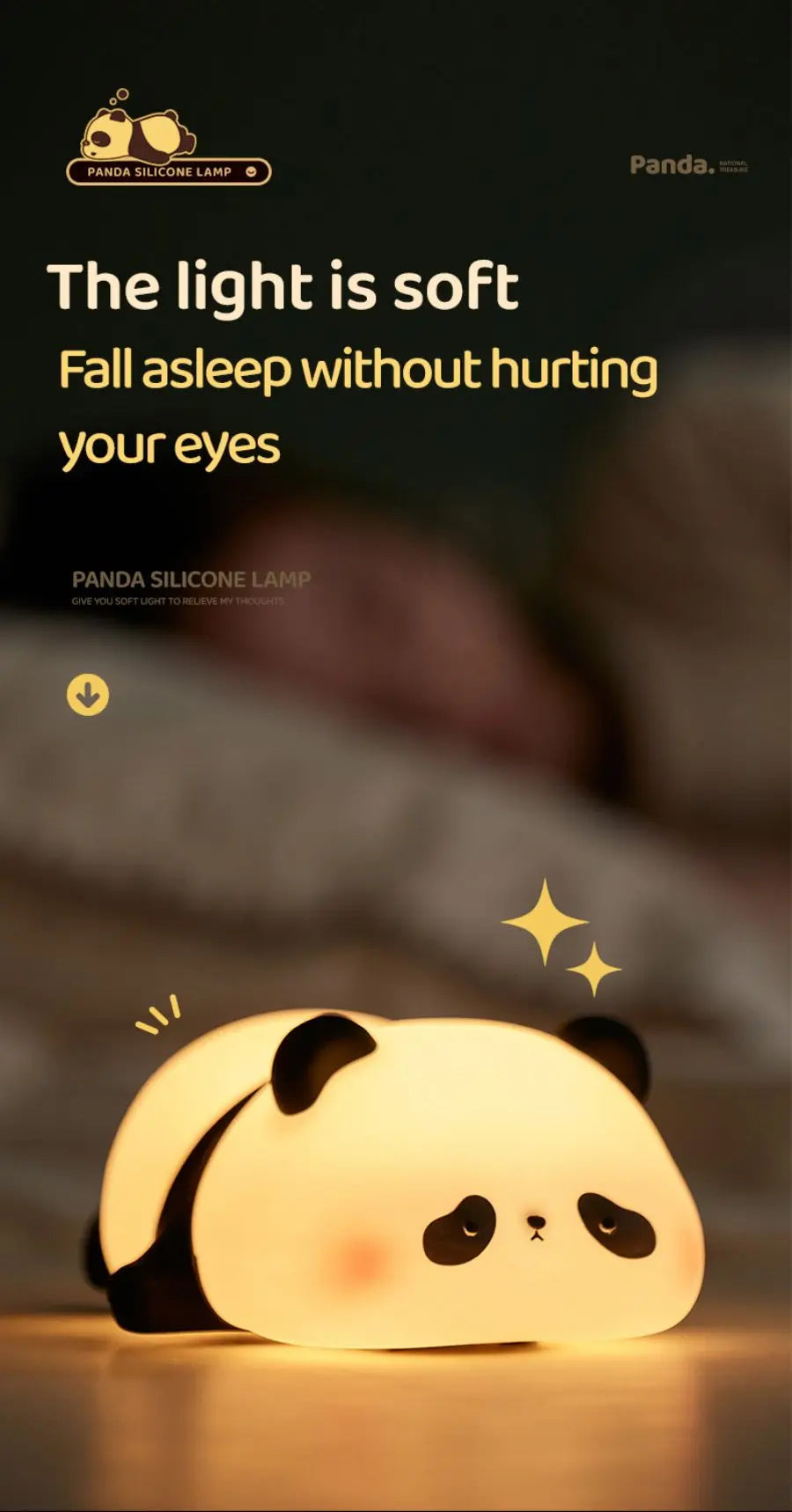 Cute Silicone LED Night Light for Kids Bedroom - Smarsty