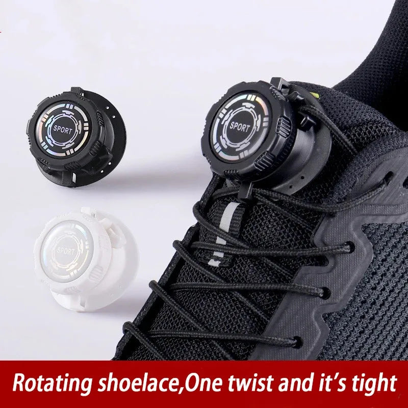 Thick Rope Swivel Buckle Shoelaces new upgrade Automatic Laces Without ties Children Adults Sneakers Shoelace Shoe Accessories - Smarsty