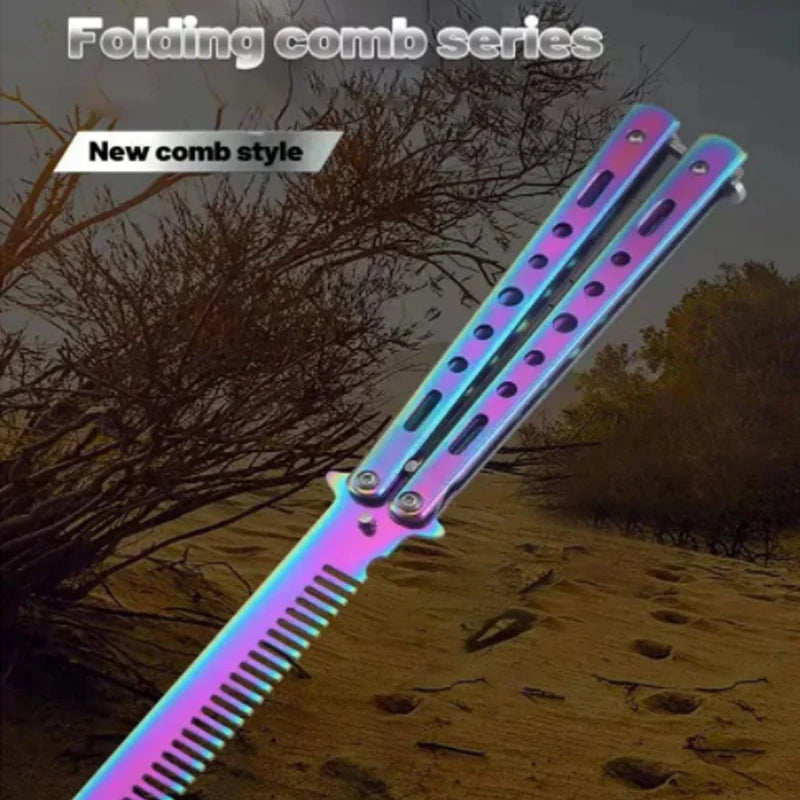 Foldable Stainless Steel Comb for Beard and Hair Styling - Smarsty