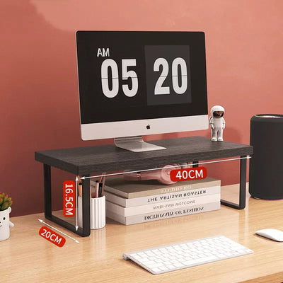 30/40/50cm Monitor Raised Shelf Office Laptop Bracket Desktop Computer Stand Desktop Rack Home Storage Holders Organizer by Smarsty