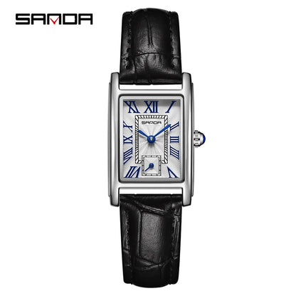 SANDA 1116 Women's Luxury Quartz Watch with Leather Strap - Smarsty