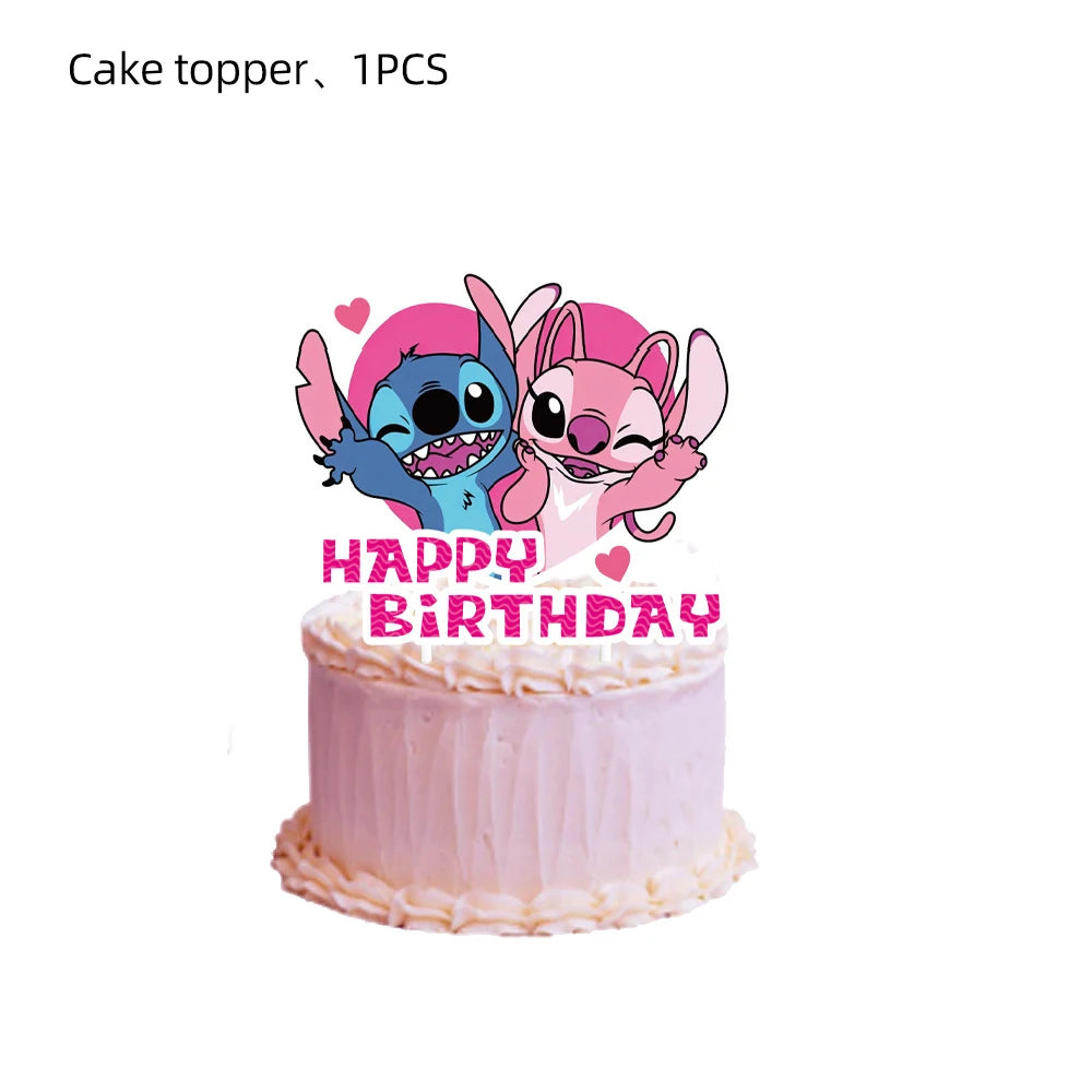 Disney Lilo and Stitch Birthday Cake Topper Decoration - Smarsty