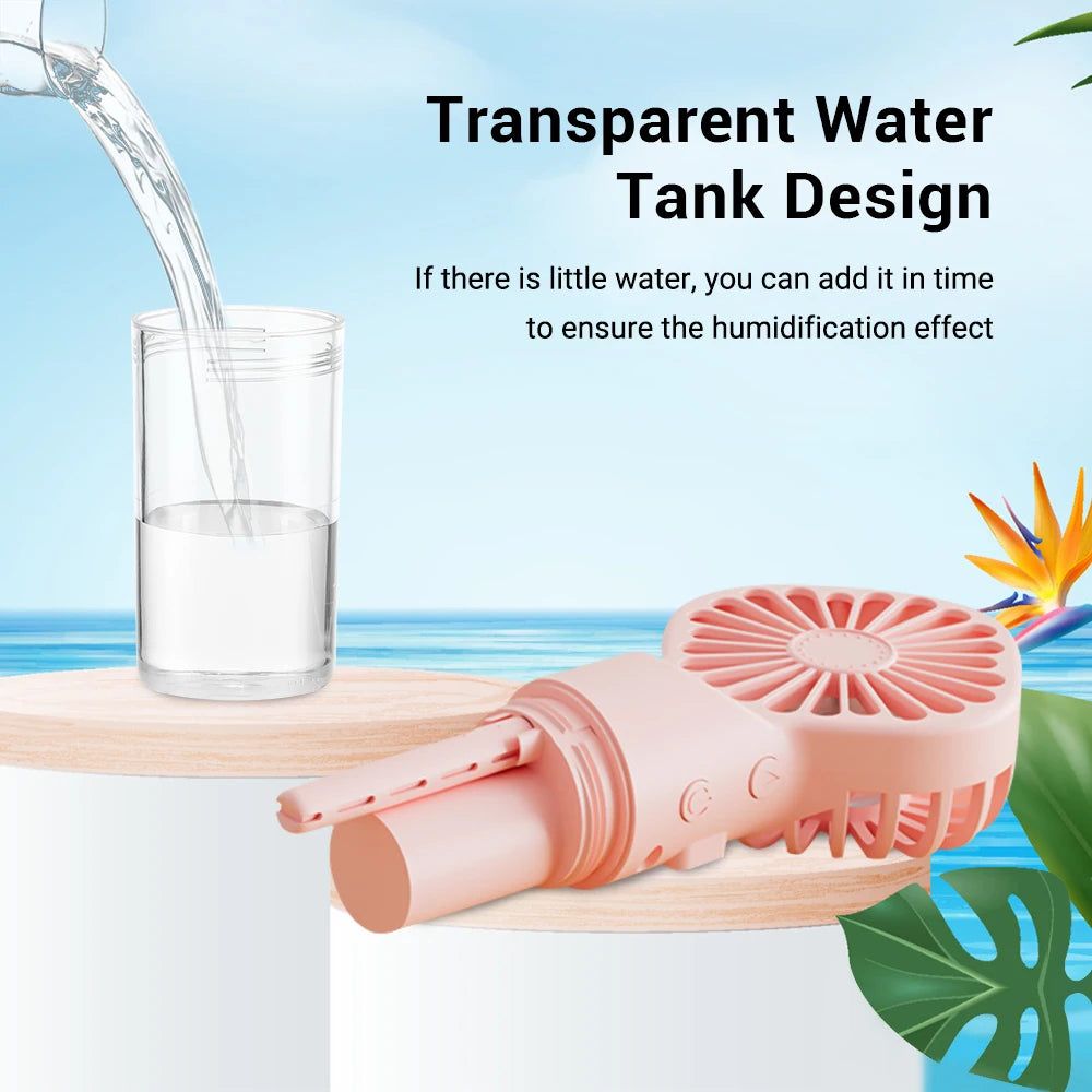 Portable Mini Handheld Humidifier Fan with Mist - Smarsty