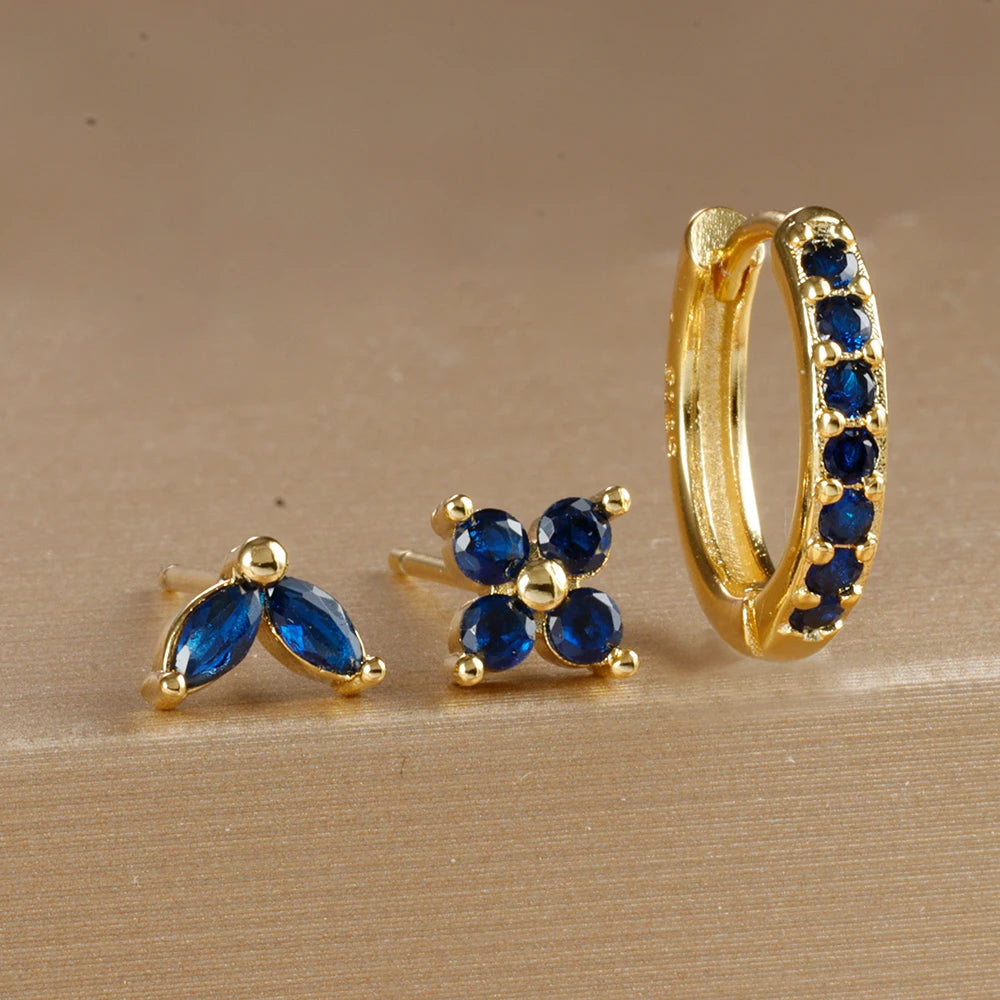Gold Color Stainless Steel Hoop Earrings Set for Women - Smarsty