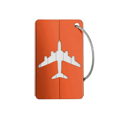 Aluminum Alloy Travel Luggage Tag Hanging Tag Suitcase Tag Plane With Name ID Cards Anti-lost Solid Color Travel Accessories - Smarsty