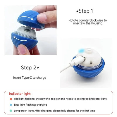 Automatic Moving Dog Toy Ball for Interactive Play - Smarsty