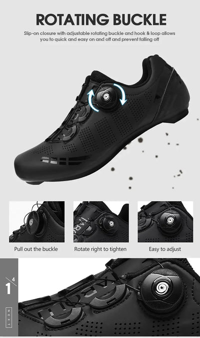 LiXingMing Cycling Shoes Road Bike Men Racing Contest Self-Locking Speed Bicycle Sneakers Women Spd Cleats Cycling Footwear by Smarsty