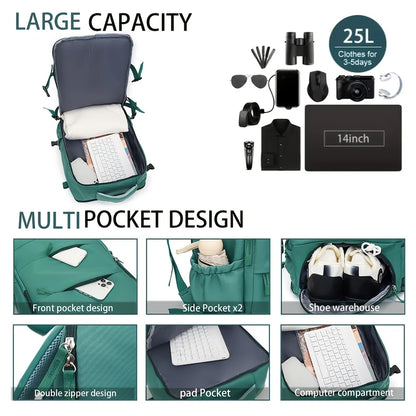 Couples Leisure Lightweight Backpack Travel Backpack Female New Backpack Student Schoolbag Large Capacity Travel Commuter Luggag - Smarsty