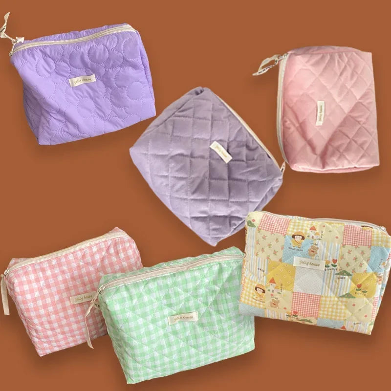 Large Capacity Women's Cosmetic Bags Cases Casual Ladies Small Storage Bag with Zipper Female Travel Clutch Bag Small Handbags - Smarsty