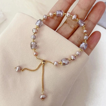 Women's Cherry Blossom Hand Jewelry with Pink Zircon - Smarsty