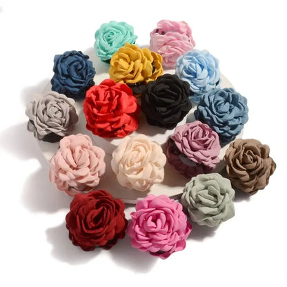 16 Color Rose Flower Hair Claw Clips Medium Secure Grip - Smarsty