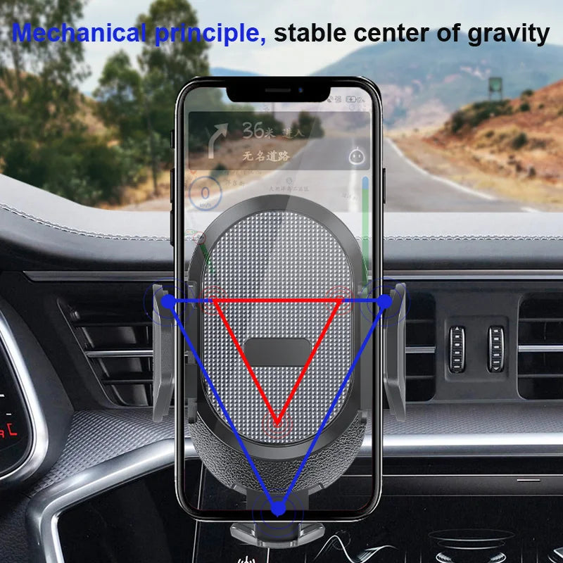 Gravity Car Phone Holder Dashboard Mount One Press Lock - Smarsty