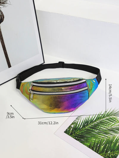 Holographic Fanny Pack Waist Bag For Travel And Beach - Smarsty
