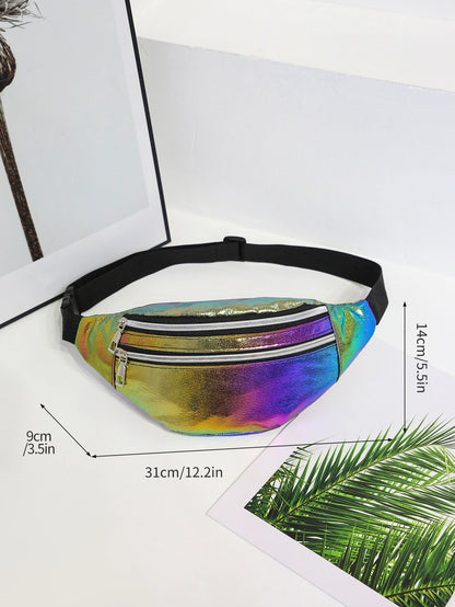 Holographic Fanny Pack Waist Bag For Travel And Beach - Smarsty