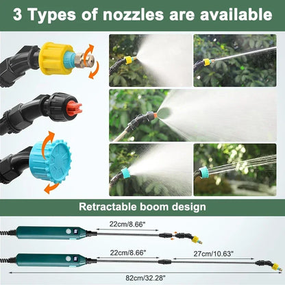 2400mAh High Pressure Electric Garden Sprayer with Nozzles - Smarsty