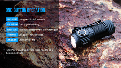 Trustfire MT10 Rechargeable LED EDC Flashlight 1000 Lumens Type USB C Charging Torch Mini 16340 Light MVB Optics with Magnet Lan
