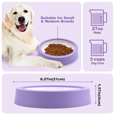 Pet Dog Slow Feeder Bowl Anti-Gulping Design for Healthy Eating - Smarsty