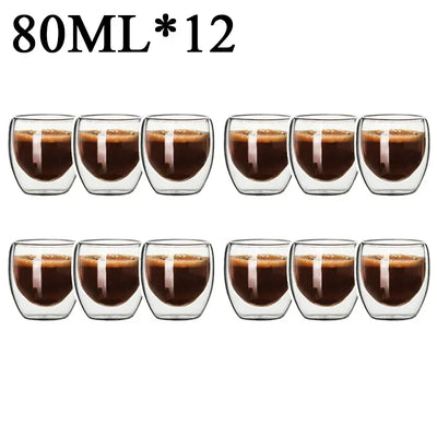 Double Wall Borosilicate Glass Mug Set for Hot Drinks - Smarsty
