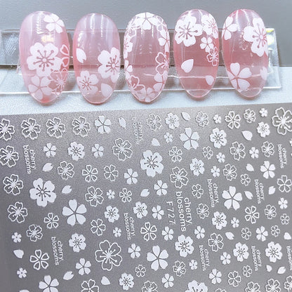 3D Sakura Flower Nail Stickers for Elegant Manicure - Smarsty