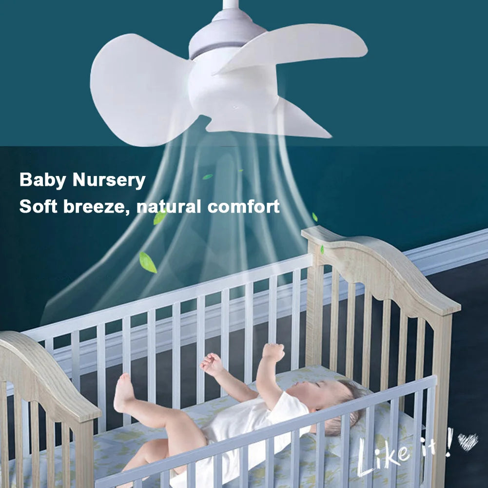 Indoor Ceiling Fan Light E27 Base/USB Light Bulb Fan with Socket Hose Extender Small Ceiling Fan Light for Bedroom Living Room