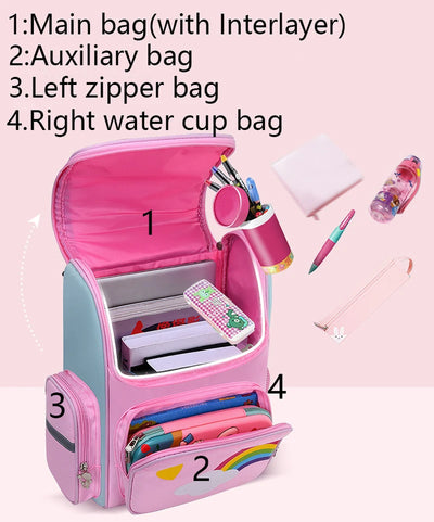 Unicorn Kids Backpack Waterproof School Bag for Girls - Smarsty