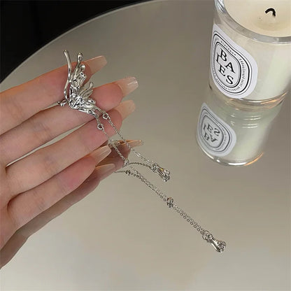 Y2K Fairy Butterfly Ear Clips with Trendy Tassels for Women - Smarsty
