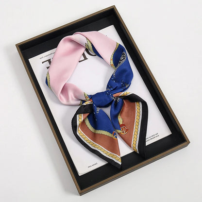 Luxury Square Silk Scarf for Women Stylish Satin Hijab Wrap - Smarsty