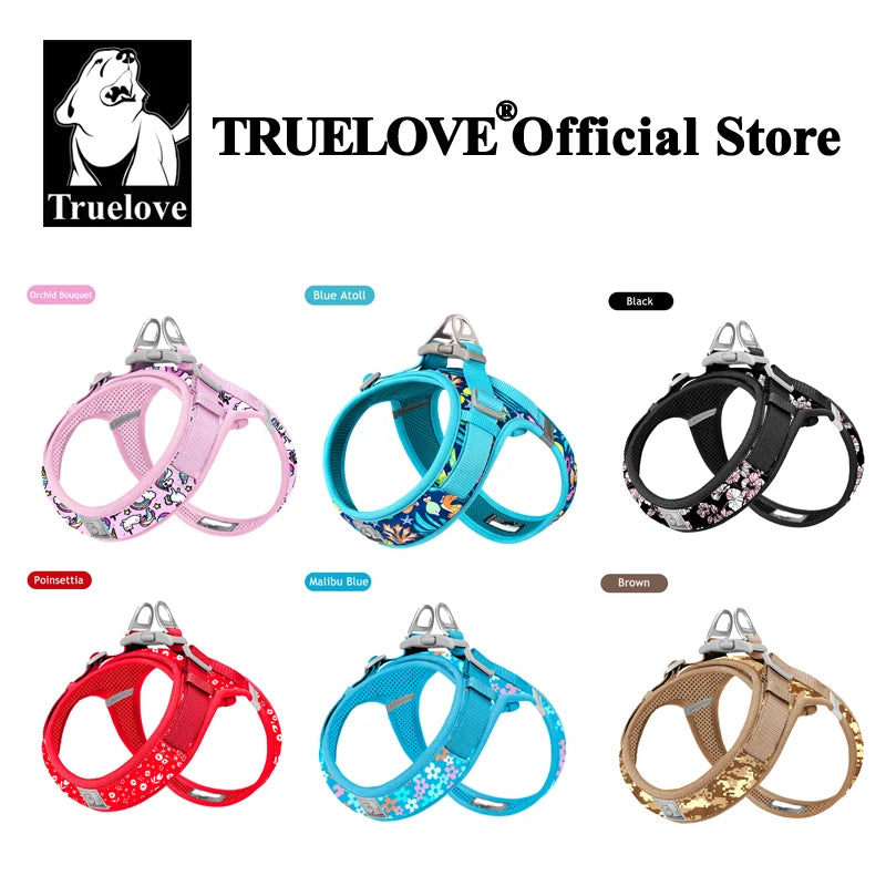 Truelove Floral Mesh Harness for Dogs and Cats - Smarsty