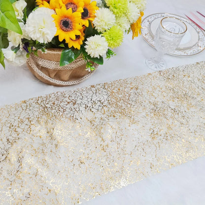 Gold Metallic Glitter Table Runner for Elegant Decor - Smarsty
